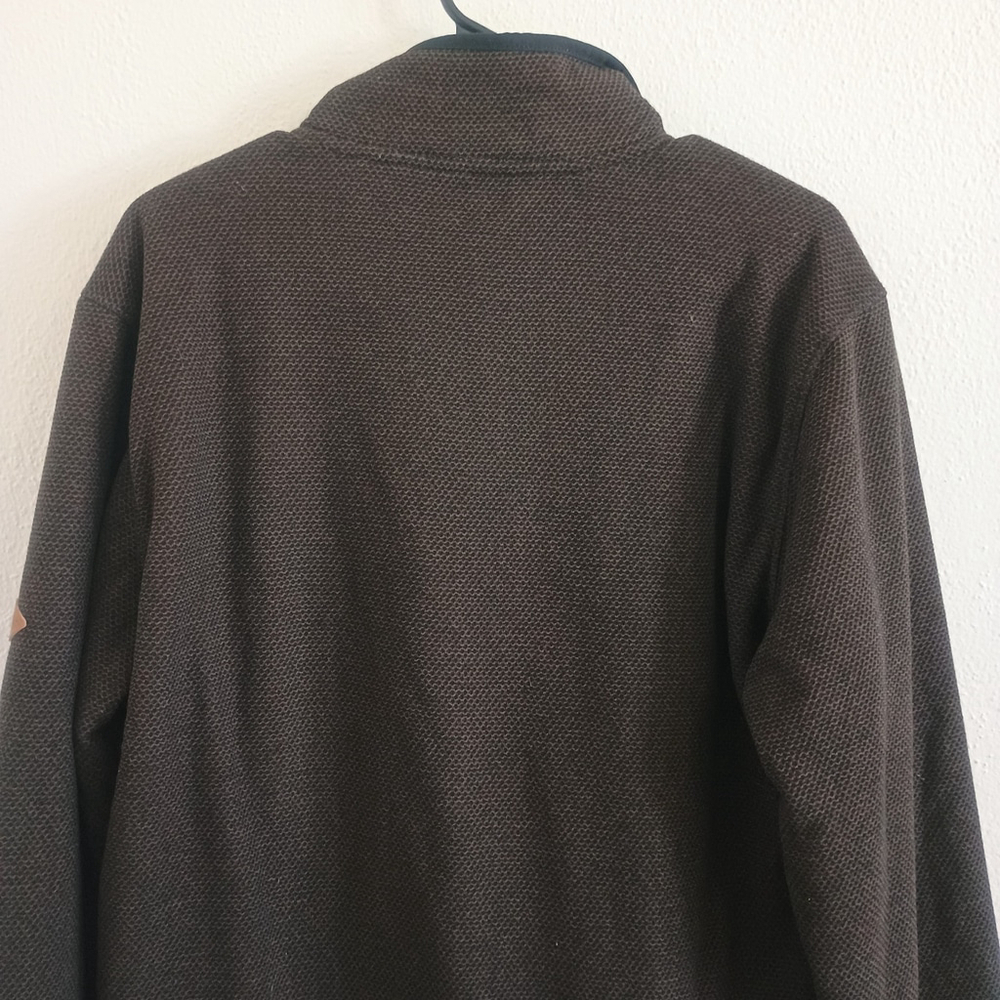 NWT Orvis Mens 1/4 Zip Pullover Sweater Jacket Sherpa Lined Brown Size Medium - Picture 4 of 9